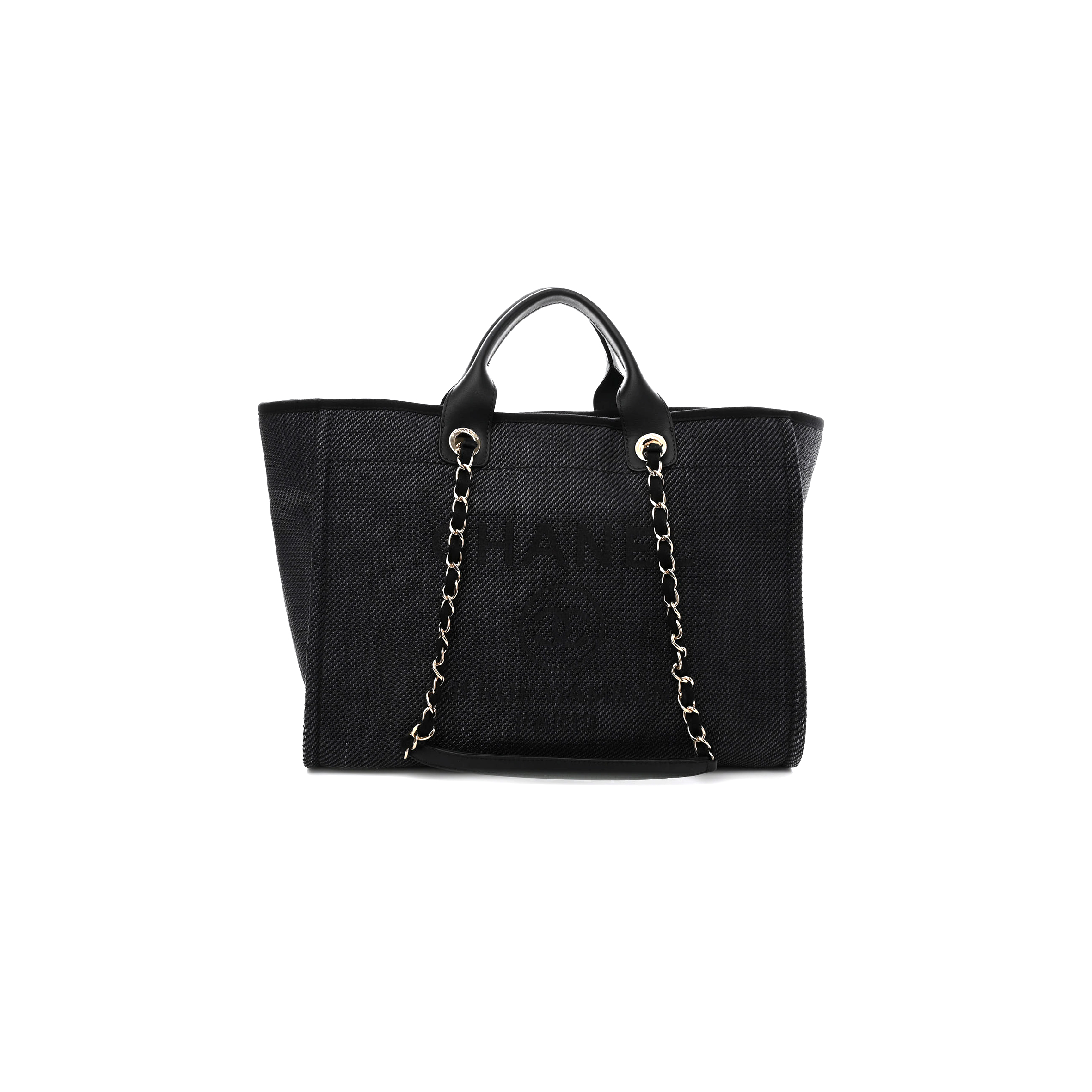CHANEL MIXED FIBERS CALFSKIN MEDIUM DEAUVILLE TOTE 1180865 (39*29*20cm)
